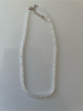 Herkimer Crystal Bead Necklace with Silver Clasp Deb Guyot